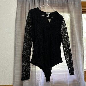 Black lace Maurices bodysuit. NWT